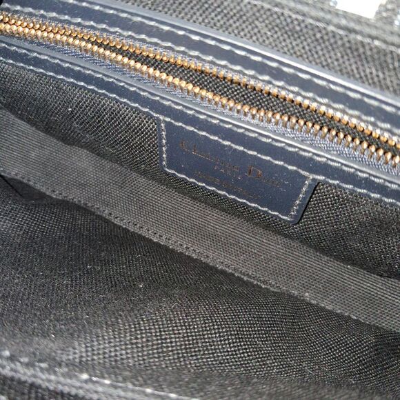 Dior Small 30 Montaigne Avenue Oblique Shoulder Bag in Navy Blue Canvas - Picture 5 of 8